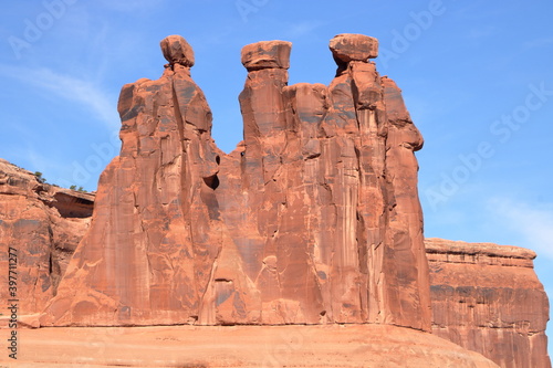 The Three Sisters formation, Arches National Park photo