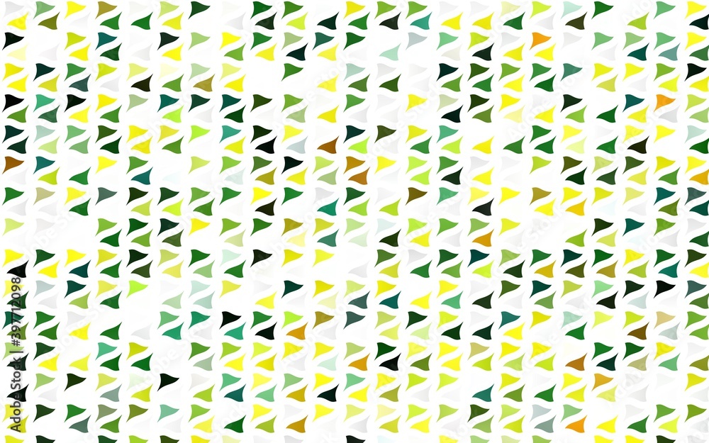 Light Green, Yellow vector template with crystals, triangles. Light Green, Yellow vector template with crystals, triangles.
