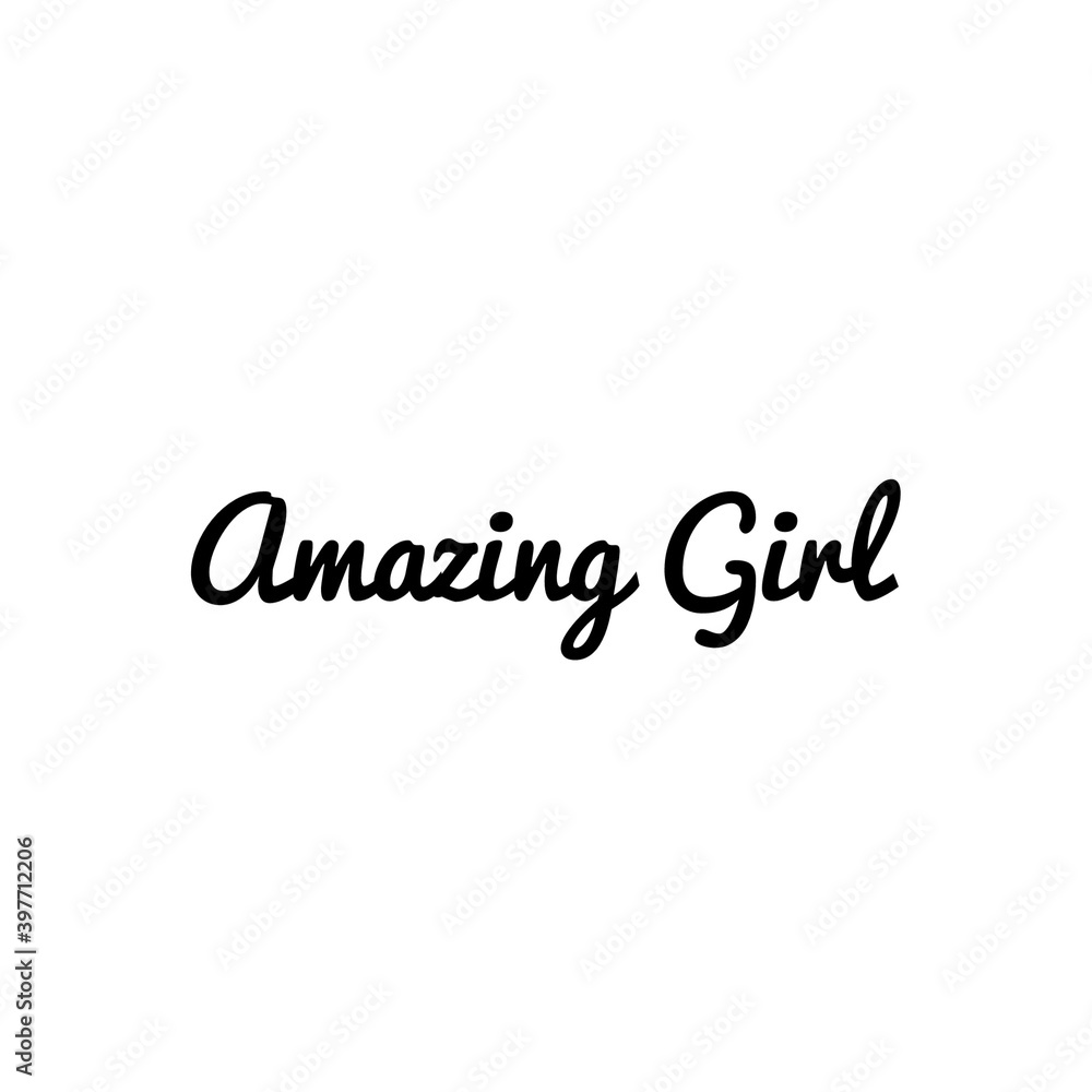 ''Amazing girl'' Lettering