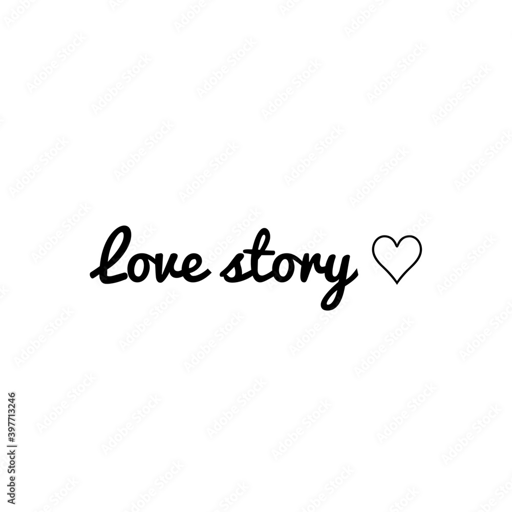 ''Love story'' Lettering ''Love story'' Lettering