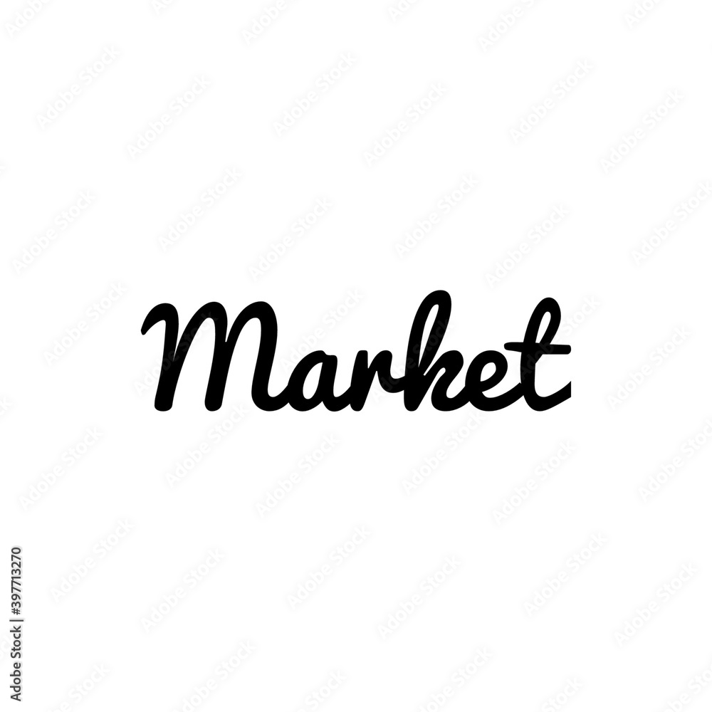 ''Market'' Lettering