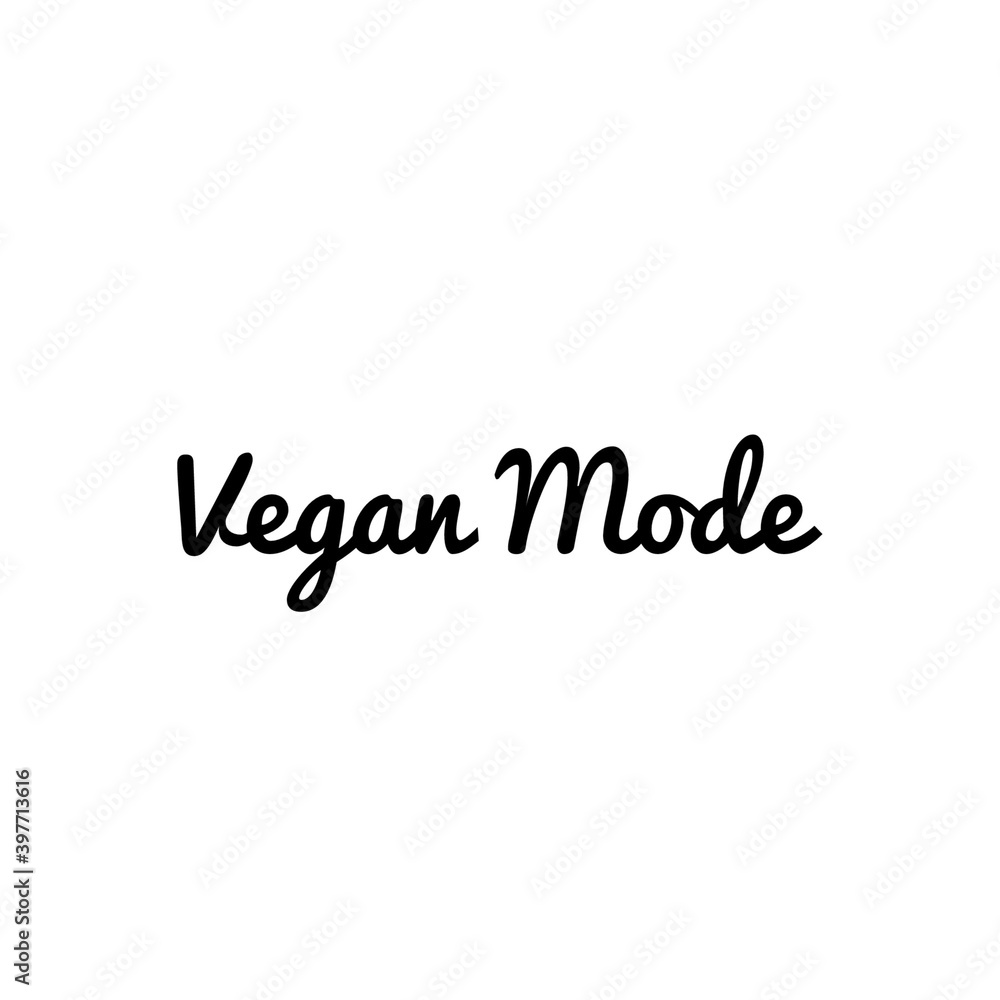 ''Vegan Mode'' Lettering