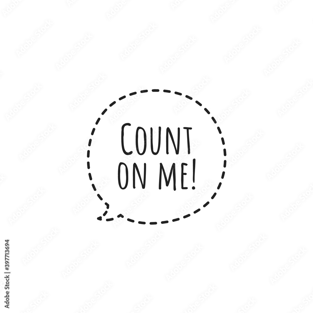 ''Count on me'' Lettering ''Count on me'' Lettering