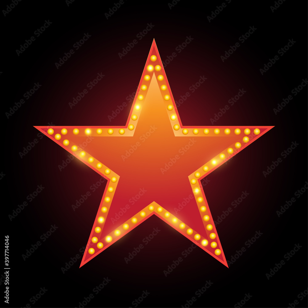Obraz premium Vector star banner golden vip casino 