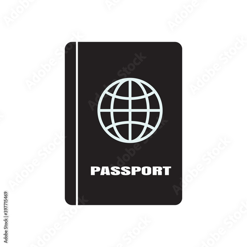 Passport icon design template vector isolated illustration