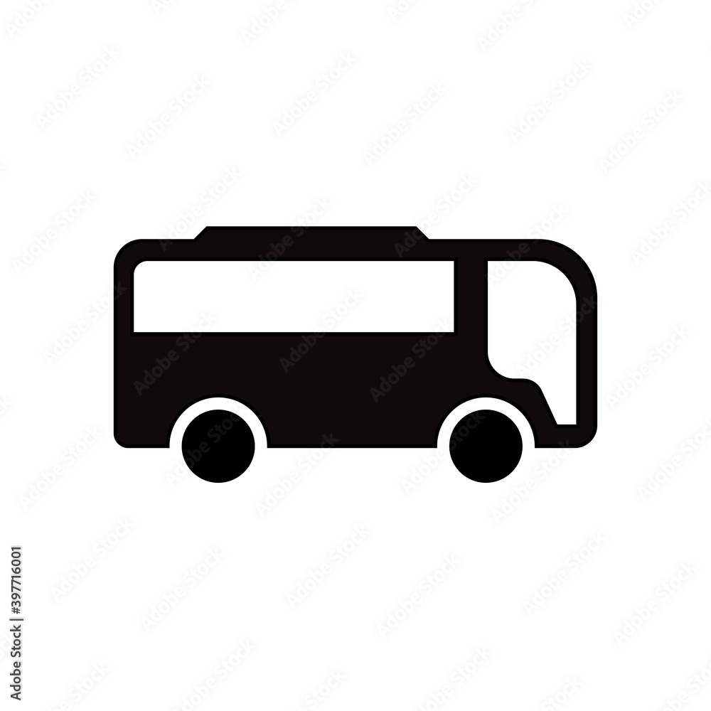 Bus icon design template vector isolated illustration