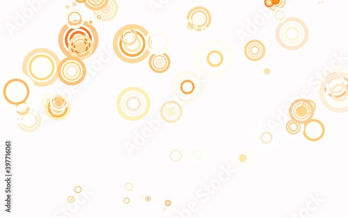 Light Orange vector texture with disks.