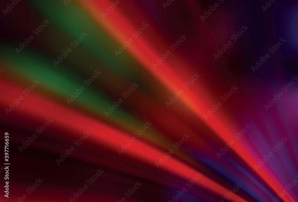 Fototapeta premium Dark Green, Red vector glossy abstract layout.