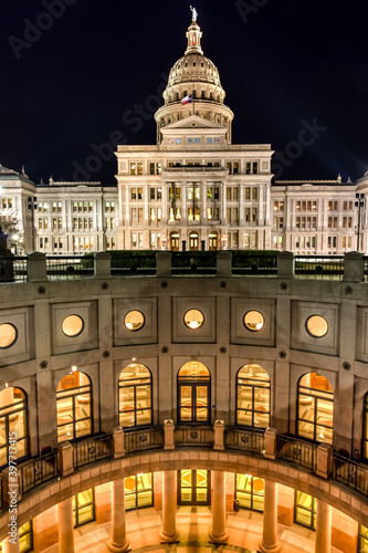 Texas State Capitol at Night Austin Texas