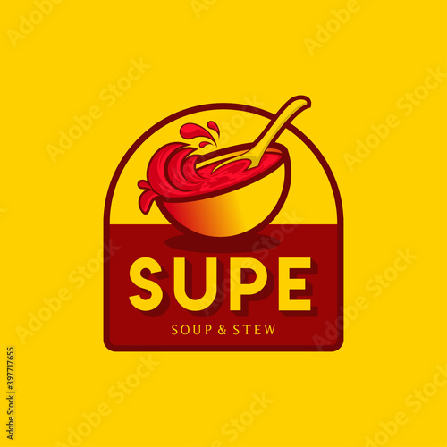 soup logo template vector illustration