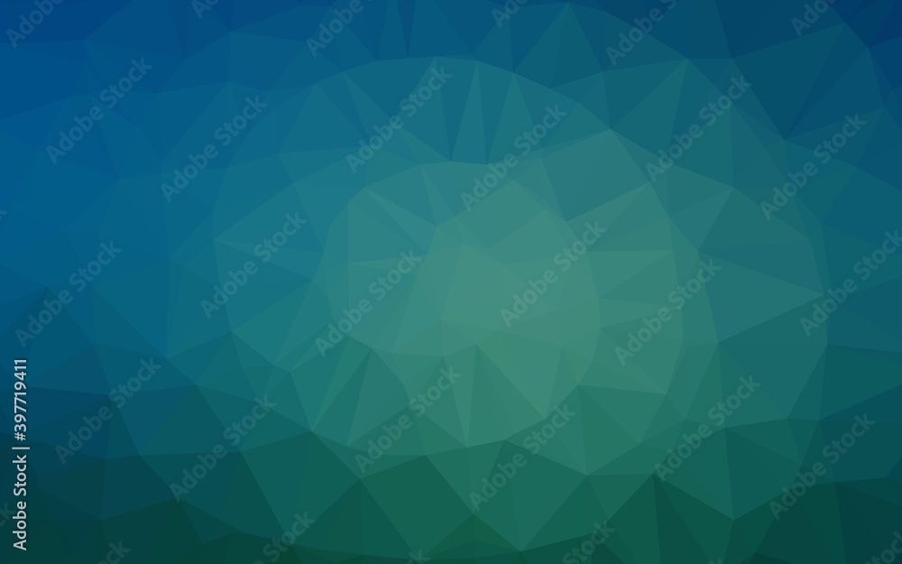 Light BLUE vector shining triangular template. Light BLUE vector shining triangular template.