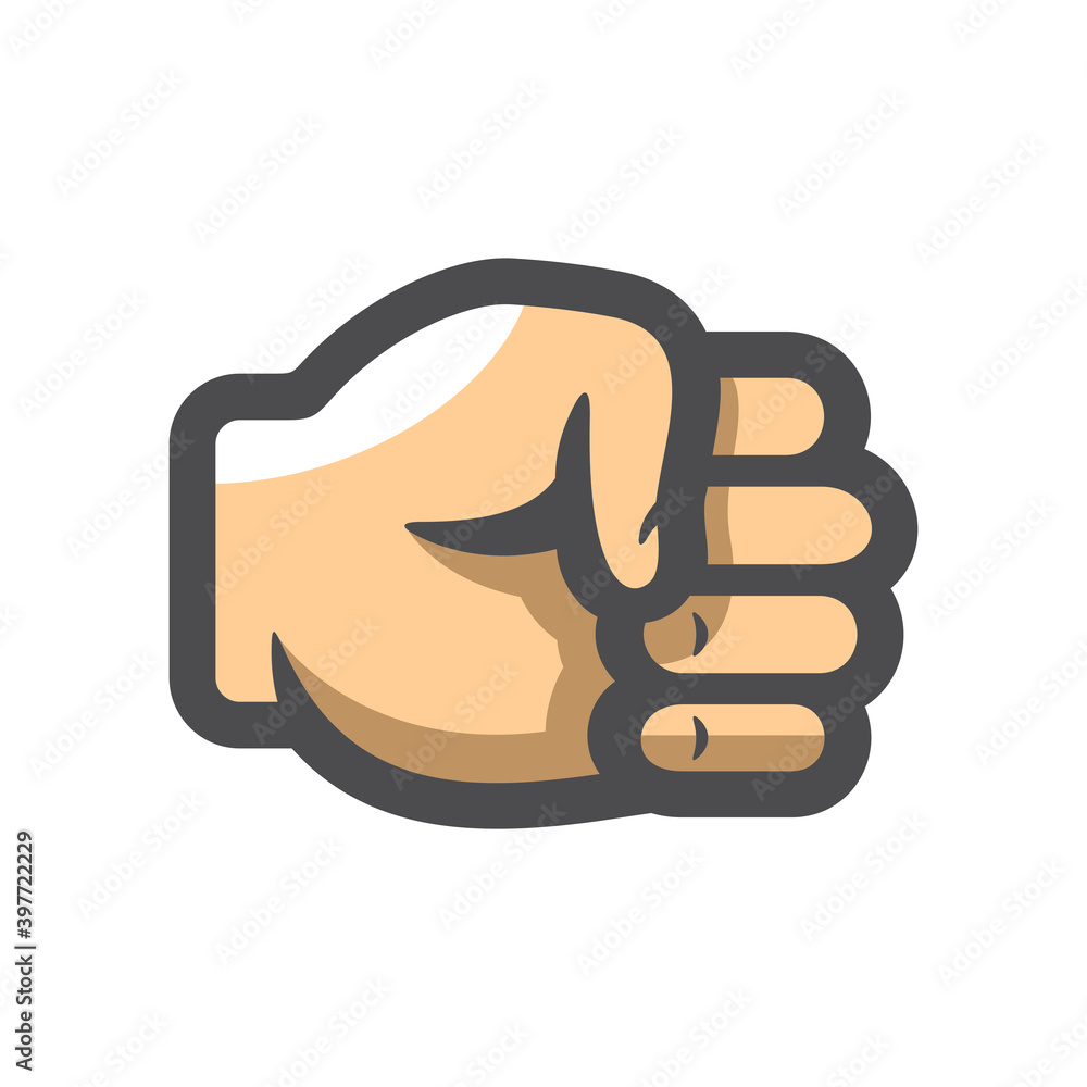 Fist Hand Fingers Vector icon Cartoon illustration Fist Hand Fingers Vector icon Cartoon illustration