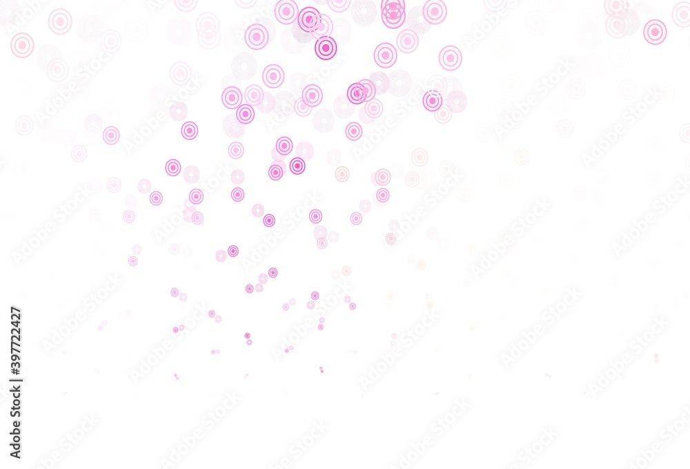 Light Red, Yellow vector background with spots.