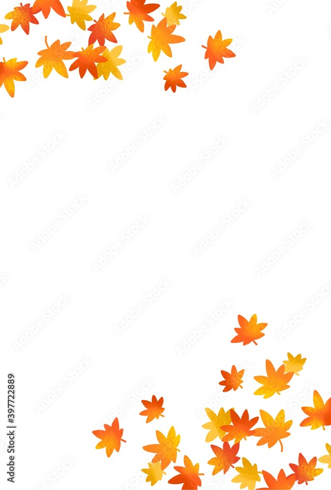 秋を感じる紅葉のフレーム 秋を感じる紅葉のフレーム