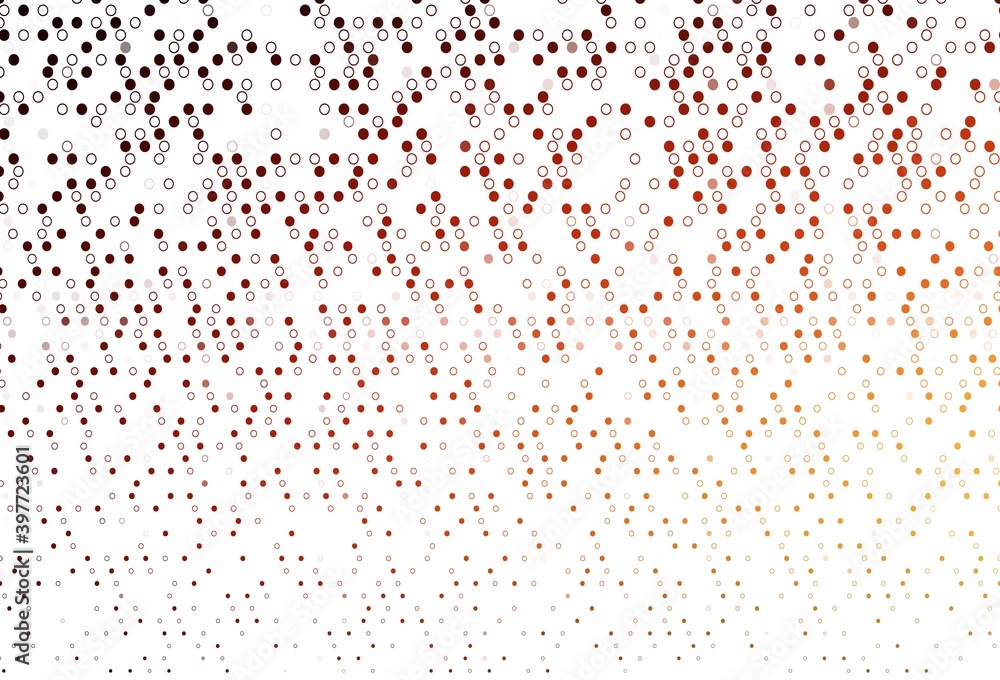 Light Red, Yellow vector cover with spots.