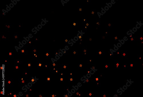 Dark Orange vector pattern in polygonal style with circles.