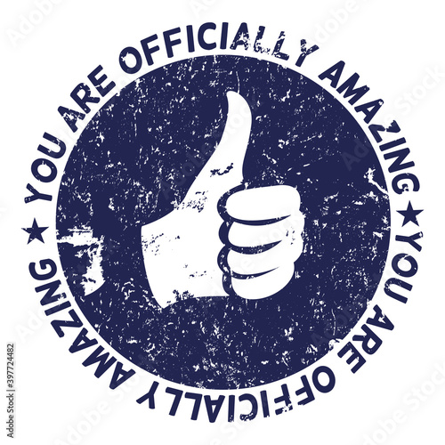 Vector Circle Stamp - You are Officially Amazing