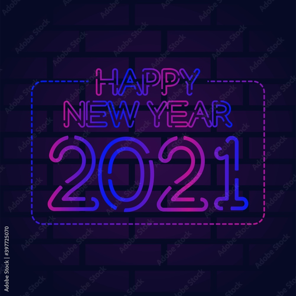Happy New Year 2021 Vector Illustration. Suitable for greeting card poster and banner. Happy New Year 2021 Vector Illustration. Suitable for greeting card poster and banner.