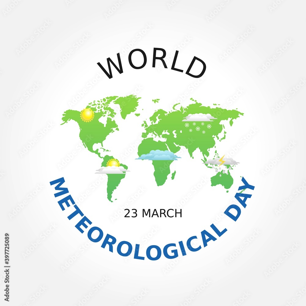 World Meteorological Day Vector Illustration. Suitable for greeting card poster and banner.