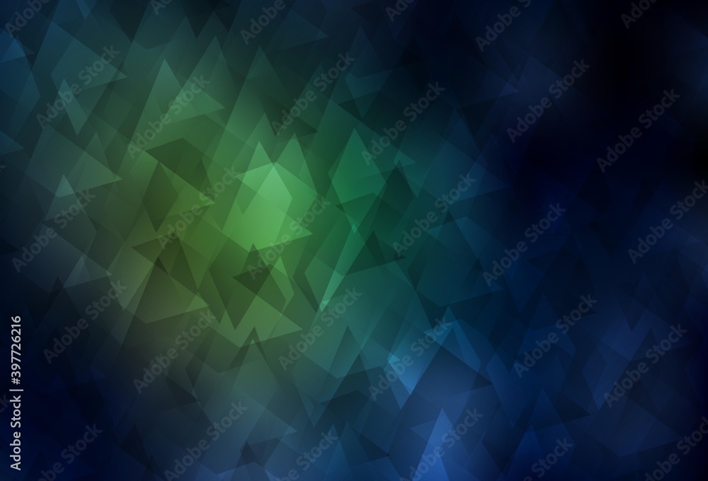 Dark Green vector backdrop with rhombus. Dark Green vector backdrop with rhombus.