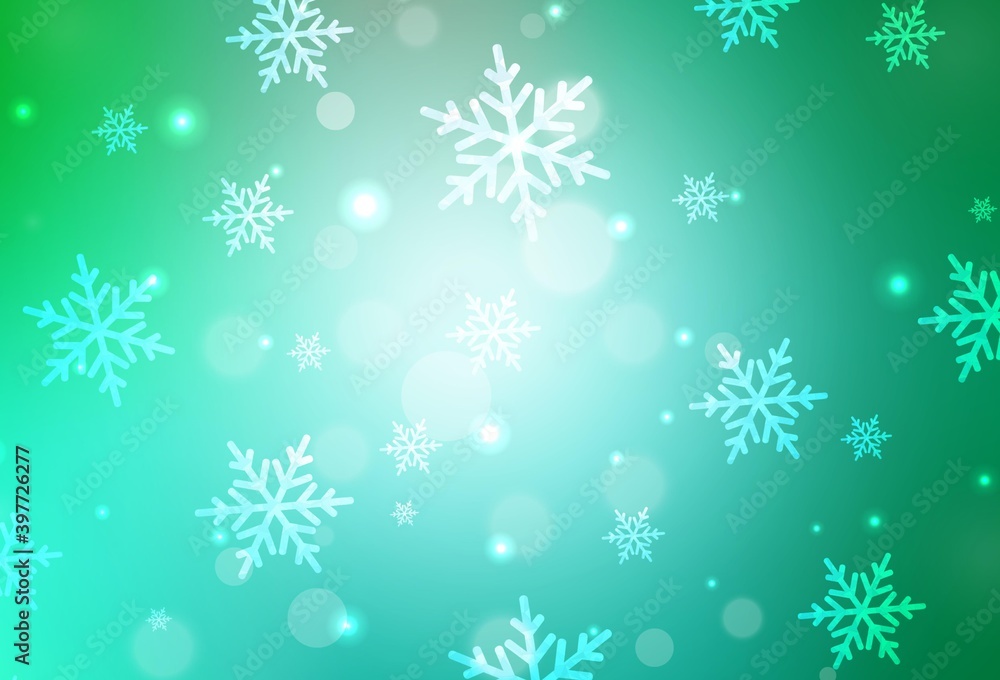 Light Green vector background in Xmas style. Light Green vector background in Xmas style.