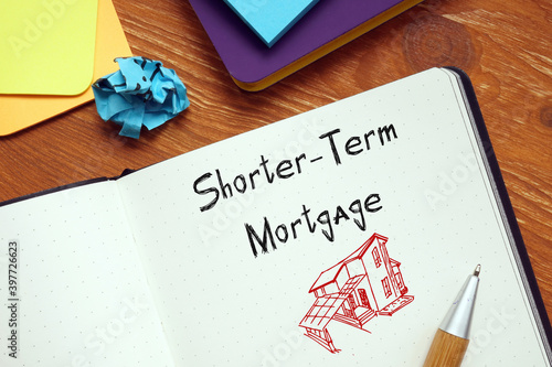 Business concept about Shorter-Term Mortgage with phrase on the page.