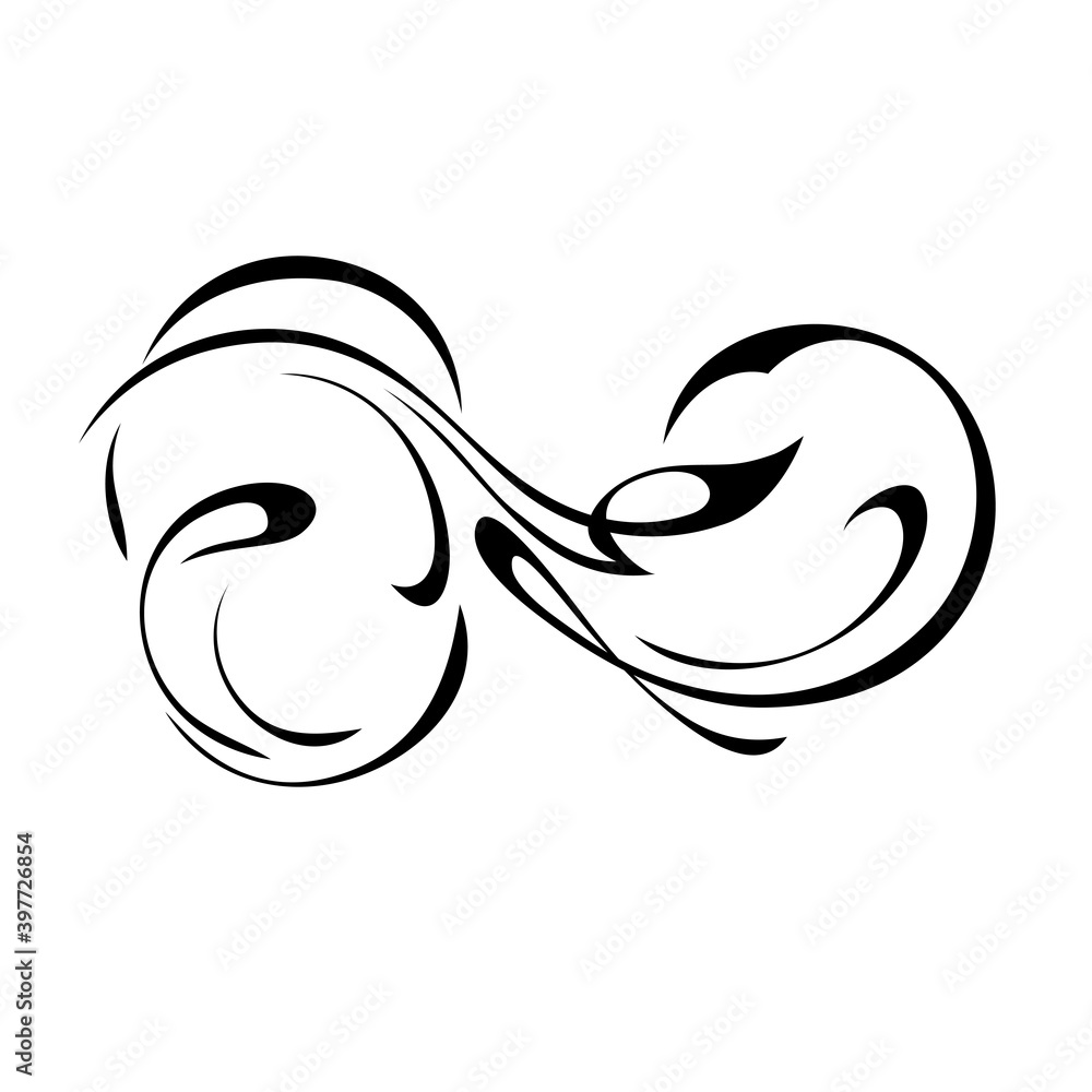 ornament 1422. decorative abstract ornament with curls in black lines on a white background ornament 1422. decorative abstract ornament with curls in black lines on a white background