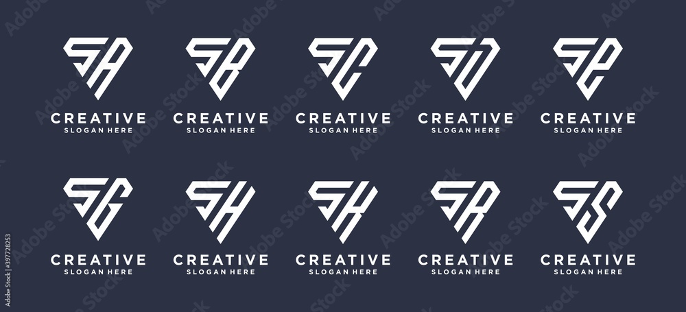 letter S logo design combined with other monogram style. letter S logo design combined with other monogram style.