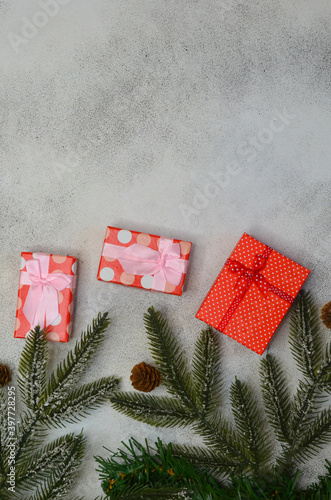 Merry christmas and happy new year background, festive frame, greeting card, mock up holiday, xmas concept