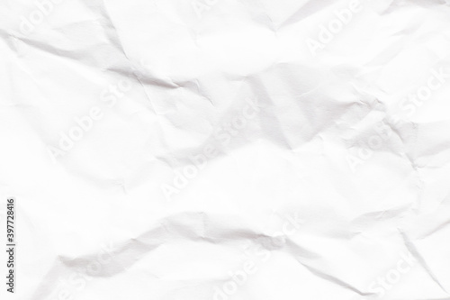 Fototapeta Naklejka Na Ścianę i Meble -  Grunge wrinkled white color paper textured background