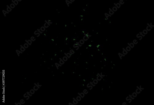 Dark green vector texture with male, female icons.