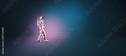 Astronaut walking photo