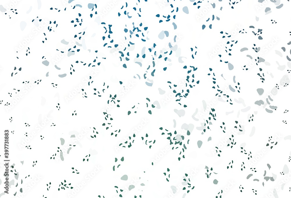 Light blue, green vector template with memphis shapes. Light blue, green vector template with memphis shapes.