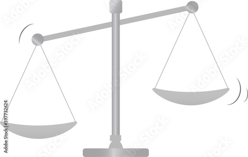 Simple balance set comparison diagram illustration