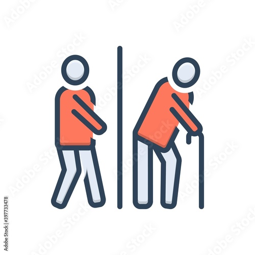 Color illustration icon for priority