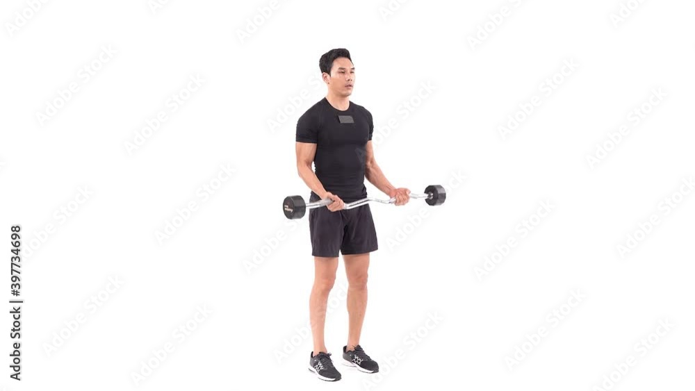 Arm workout with EZ bar curl Arm workout with EZ bar curl