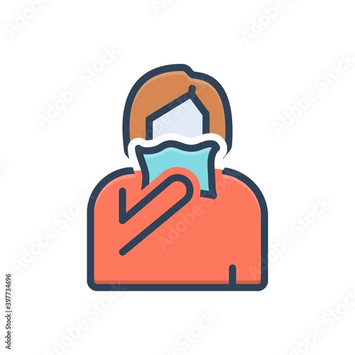 Color illustration icon for cover