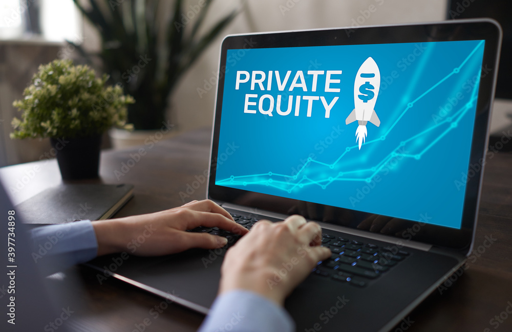 Private equity fund, investment and trading concept on screen. Financial growth. Private equity fund, investment and trading concept on screen. Financial growth.