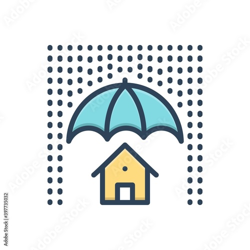 Color illustration icon for coverage