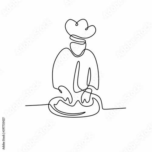 continuous line drawing of ...