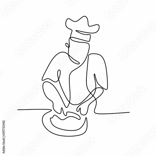 continuous line drawing of ...