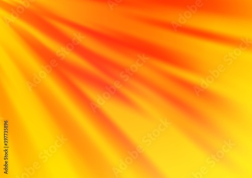 Light Yellow, Orange vector blurred bright pattern.