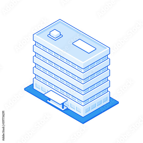 Cartoon vector design of modern urban building