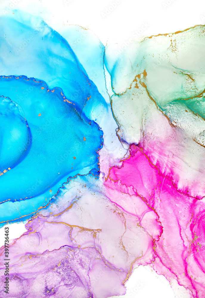 Alcohol ink art.Mixing liquid paints. Modern, abstract colorful background, wallpaper. Marble texture.Translucent colors Alcohol ink art.Mixing liquid paints. Modern, abstract colorful background, wallpaper. Marble texture.Translucent colors