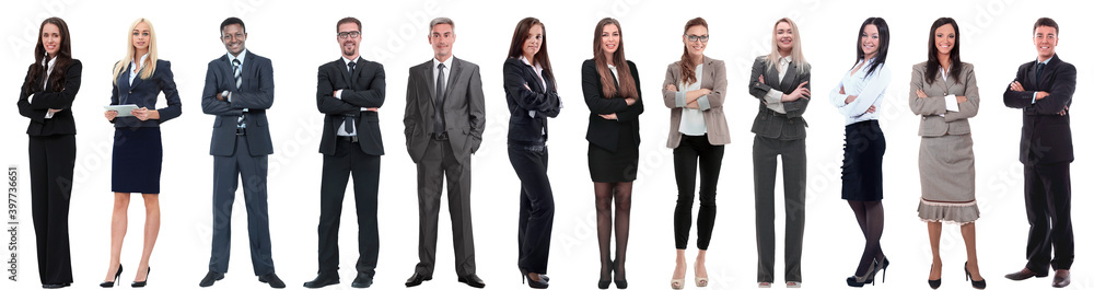 group of successful business people isolated on white group of successful business people isolated on white