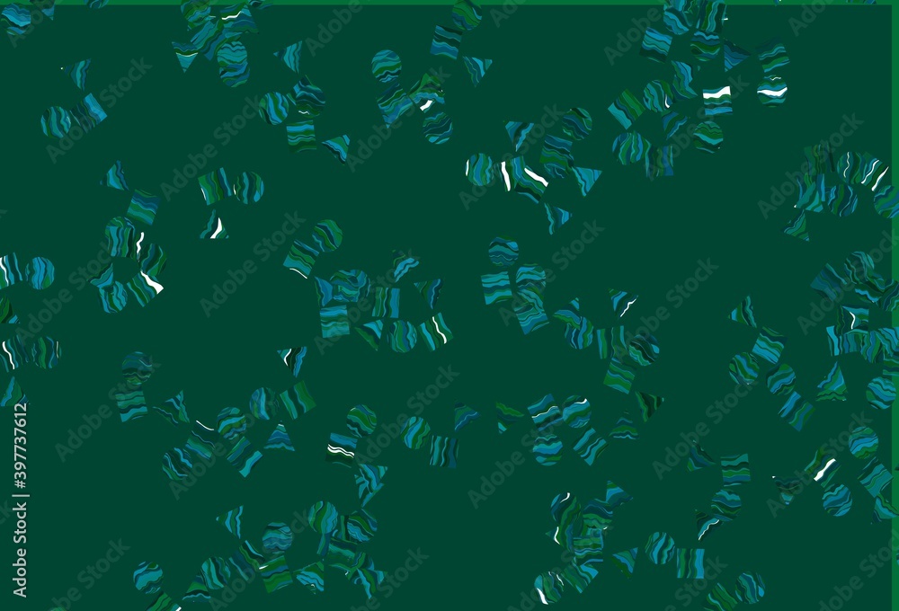 Light Blue, Green vector template with crystals, circles, squares. Light Blue, Green vector template with crystals, circles, squares.