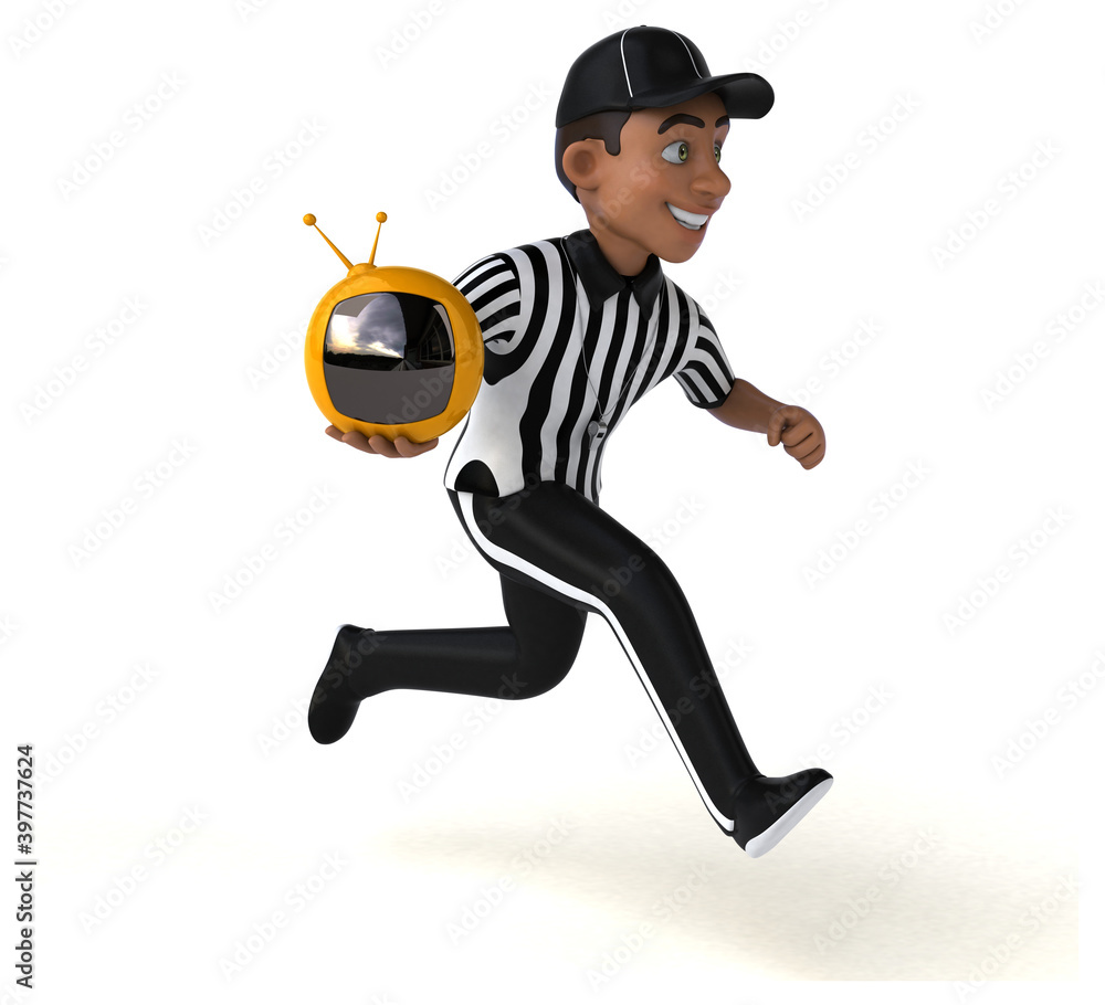 Fun 3D Illustration of an american Referee Fun 3D Illustration of an american Referee