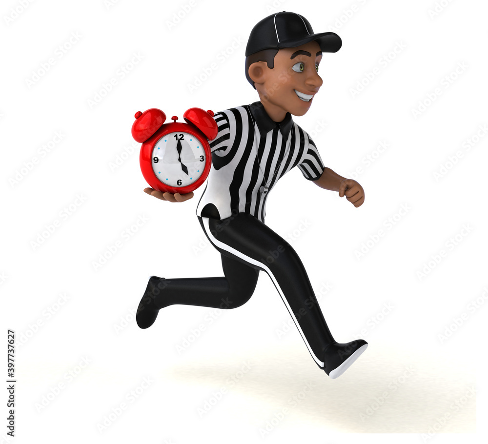 Fun 3D Illustration of an american Referee Fun 3D Illustration of an american Referee