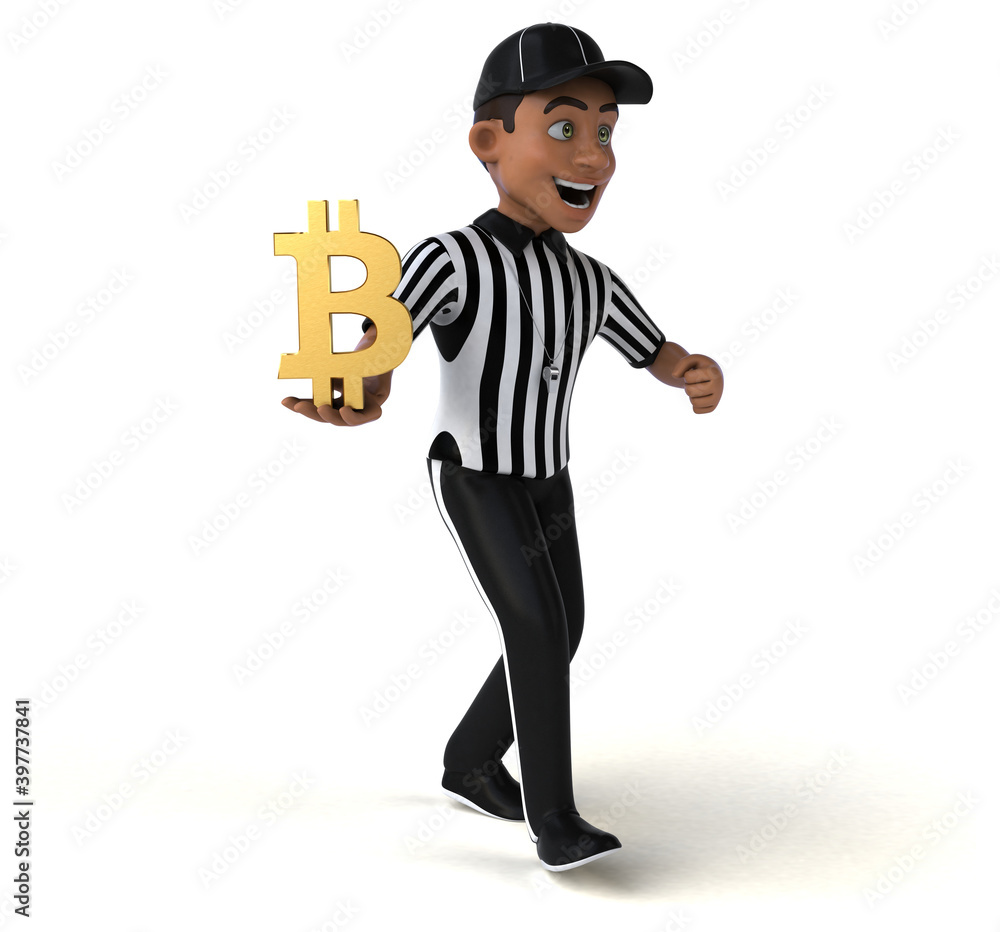 Fun 3D Illustration of an american Referee Fun 3D Illustration of an american Referee