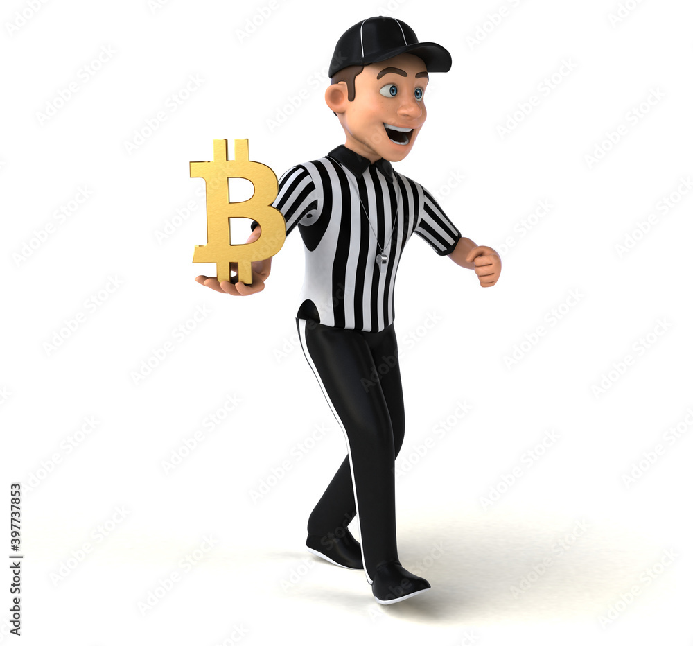 Fun 3D Illustration of an american Referee Fun 3D Illustration of an american Referee